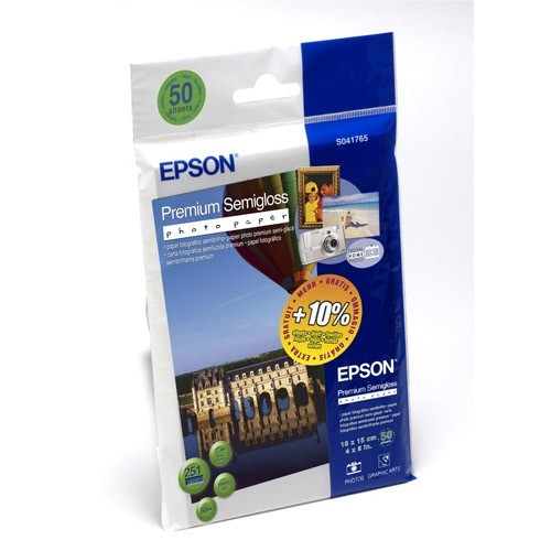 Epson S041765 Premium Glossy papier photo semi-brillant 251 g/m² 10 x 15 cm (50 feuilles) C13S041765 064690 - 1