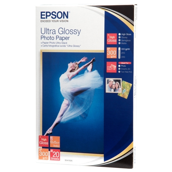 Epson S041926 Ultra Glossy papier photo 300 g/m² 10 x 15 cm (20 feuilles) C13S041926 153010 - 1