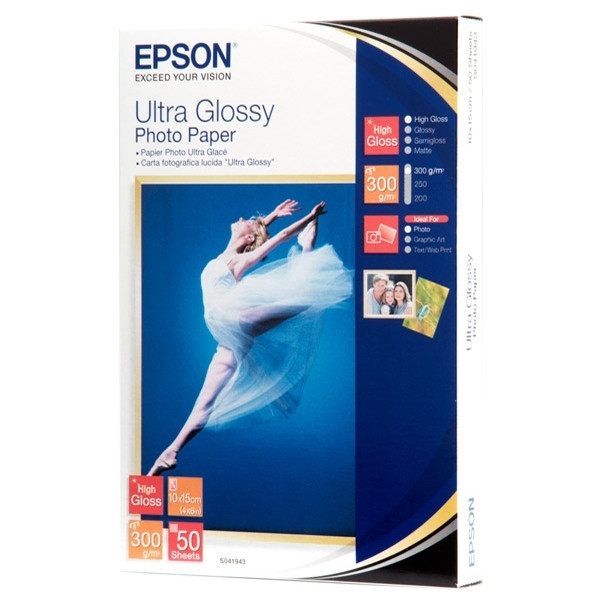Epson S041943 Ultra Glossy papier photo 300 g/m² 10 x 15 cm (50 feuilles) C13S041943 064634 - 1