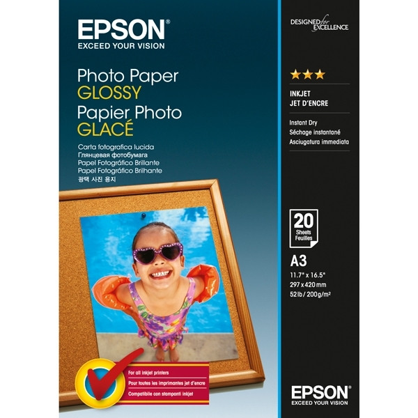 Epson S042536 Glossy papier photo 200 g/m² A3 (20 feuilles) C13S042536 153038 - 1