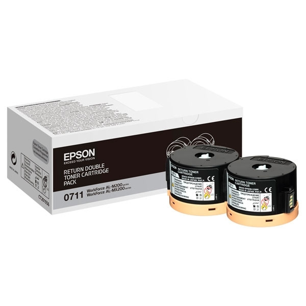 Epson S050711 pack double toner (d'origine) - noir C13S050711 052034 - 1