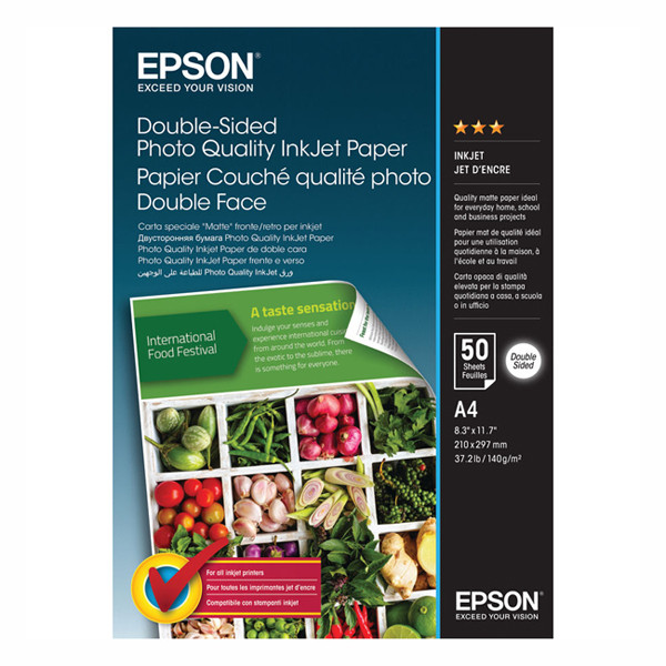 Epson S400059 papier photo jet d'encre recto-verso 140 g/m² A4 (50 feuilles) C13S400059 153091 - 1