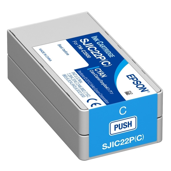 Epson SJIC22P(C) cartouche d'encre (d'origine) - cyan C33S020602 026638 - 1