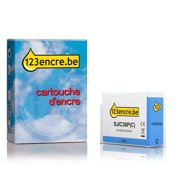 Epson SJIC36P(C) cartouche d'encre (marque 123encre) - cyan C13T44C240C 083609 - 1