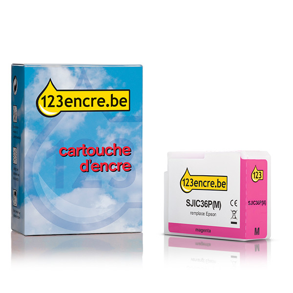 Epson SJIC36P(M) cartouche d'encre (marque 123encre) - magenta C13T44C340C 083611 - 1