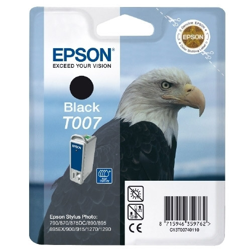Epson T007 cartouche d'encre noire (d'origine) C13T00740110 020470 - 1