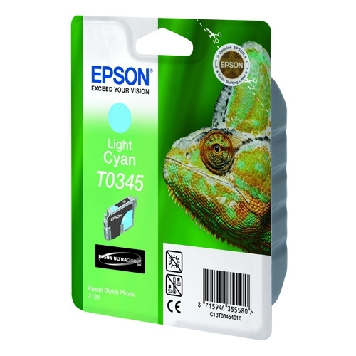 Epson T0345 cartouche d'encre (d'origine) - cyan clair C13T03454010 022290 - 1