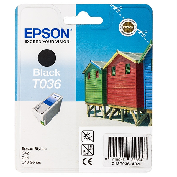 Epson T036 cartouche d'encre noire OEM d'origine C13T03614010 022043 - 1