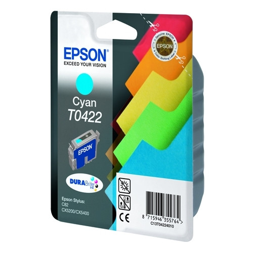 Epson T0422 cartouche d'encre (d'origine) - cyan C13T04224010 022150 - 1