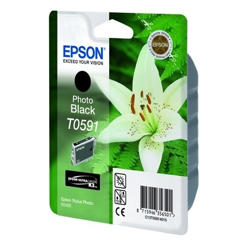 Epson T0591 cartouche d'encre photo noire (d'origine) C13T05914010 901947 - 1