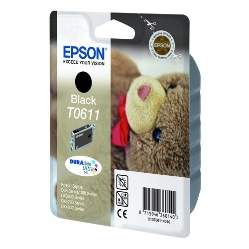 Epson T0611 cartouche d'encre noir (d'origine) C13T06114010 C13T06114012 901956 - 1