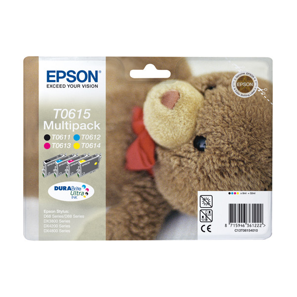 Epson T0615 multipack avec T0611, T0612, T0613 et T0614 (d'origine) C13T06154010 023020 - 1