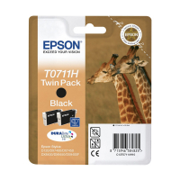 Epson T0711H cartouche pack de 2 d'encre noire à haute capacité (d'origine) 023105