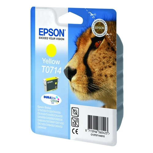 Epson T0714 cartouche d'encre jaune (d'origine) C13T07144011 C13T07144012 900664 - 1