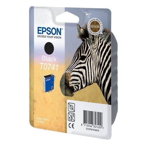 Epson T0741 cartouche d'encre noire (d'origine) C13T07414010 026150 - 1