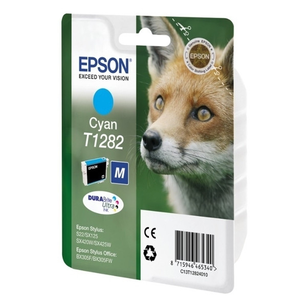 Epson T1282 cartouche d'encre cyan (d'origine) C13T12824011 C13T12824012 026275 - 1