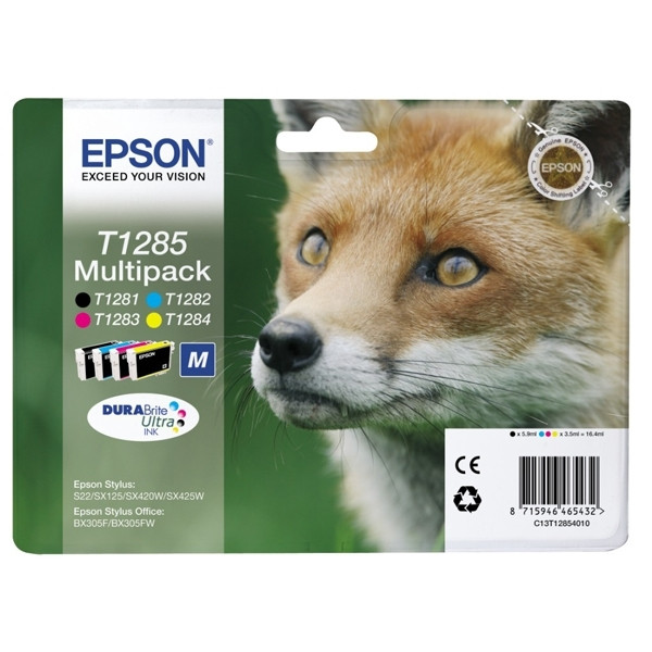 Epson T1285 multipack noir + 3 couleurs (d'origine) C13T12854010 C13T12854012 026284 - 1