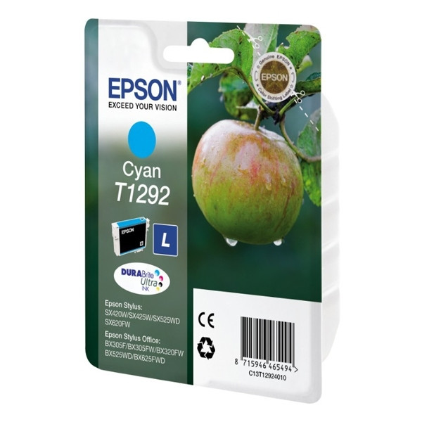 Epson T1292 cartouche d'encre cyan haute capacité (d'origine) C13T12924011 C13T12924012 026290 - 1