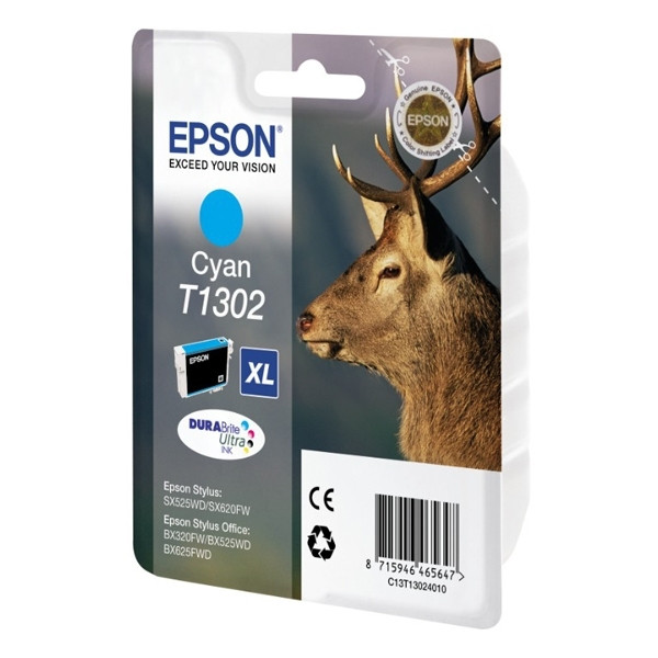 Epson T1302 cartouche d'encre cyan capacité extra-haute (d'origine) 026305 - 1