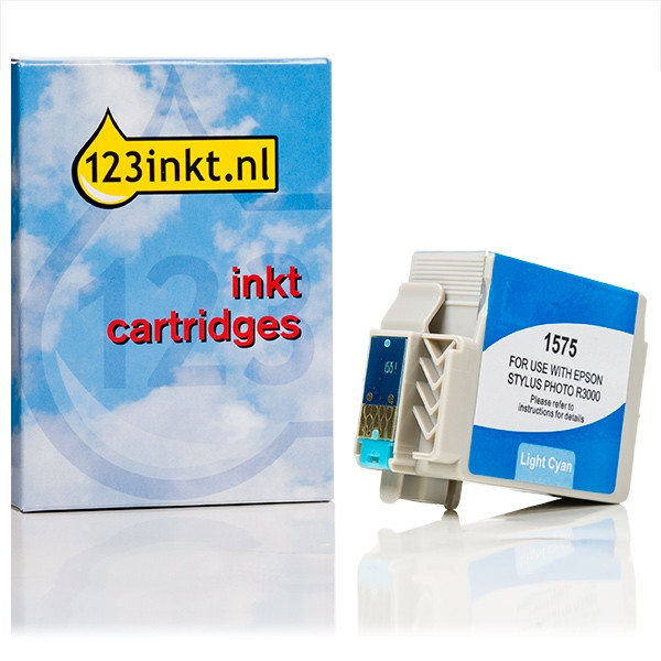 Epson T1575 cartouche d'encre cyan clair (marque 123encre) C13T15754010C 026363 - 1