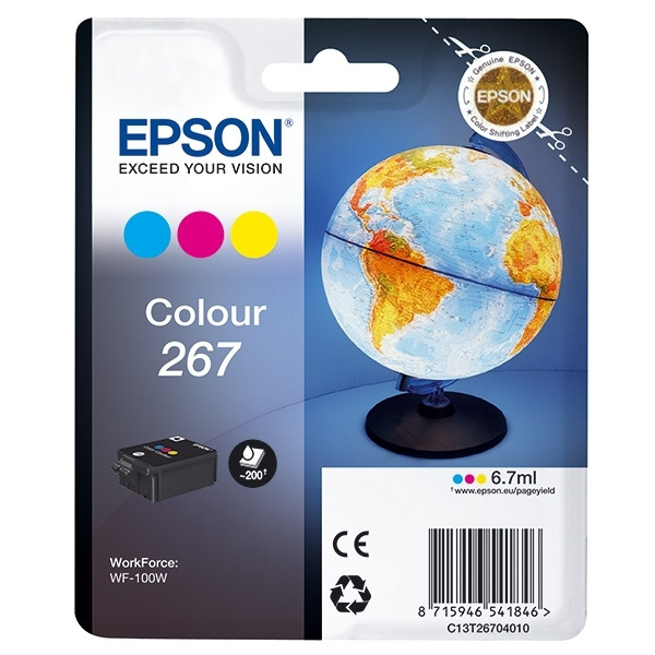 Epson T267 cartouche d'encre couleur (d'origine) C13T26704010 026718 - 1