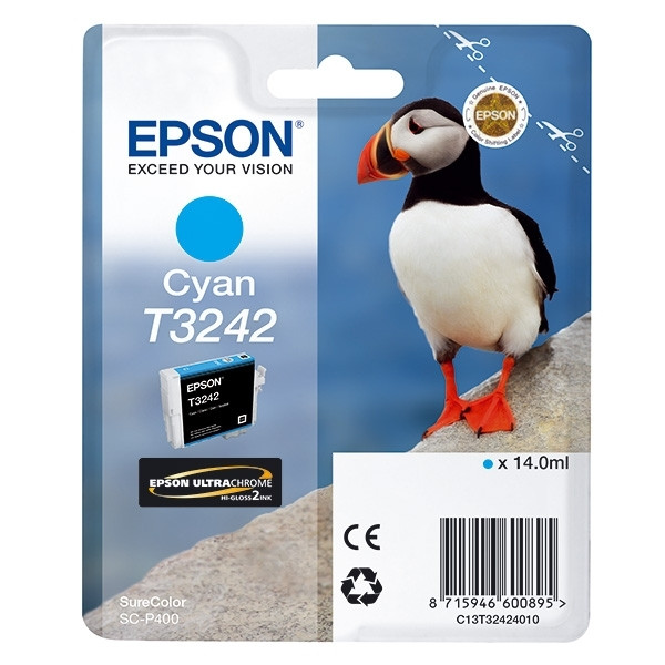 Epson T3242 cartouche d'encre (d'origine) - cyan C13T32424010 026936 - 1