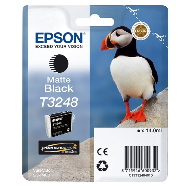 Epson T3248 cartouche d'encre (d'origine) - noir mat C13T32484010 026944 - 1