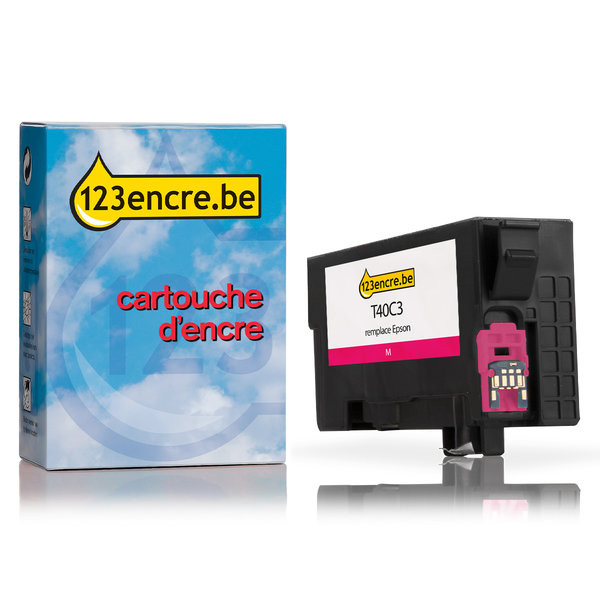 Epson T40C3 cartouche d'encre (marque 123encre) - magenta C13T40C340C 083413 - 1