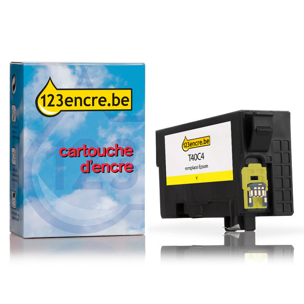 Epson T40C4 cartouche d'encre (marque 123encre) - jaune C13T40C440C 083415 - 1