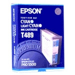 Epson T489 cartouche d'encre cyan clair / cyan (d'origine) C13T489011 025450 - 1