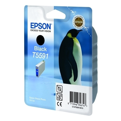 Epson T5591 cartouche d'encre noire (d'origine) C13T55914010 022920 - 1