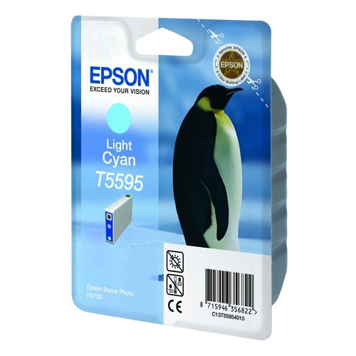 Epson T5595 cartouche d'encre cyan clair (d'origine) C13T55954010 022940 - 1