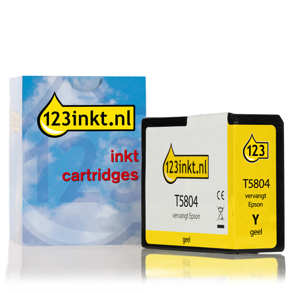 Epson T5804 cartouche d'encre (marque 123encre) - jaune C13T580400C 025916 - 1