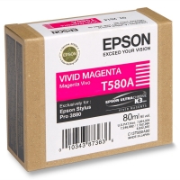 Epson T580A cartouche d'encre magenta intense (d'origine) C13T580A00 025912