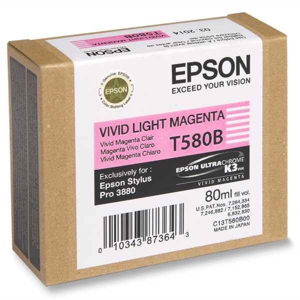 Epson T580B cartouche d'encre (d'origine) - magenta vif clair 025927 - 1