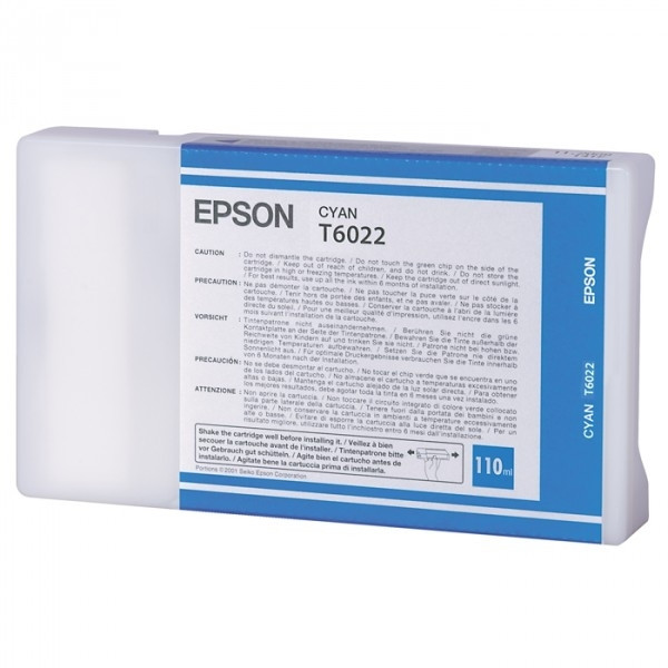 Epson T6022 cartouche d'encre cyan (d'origine) C13T602200 026020 - 1