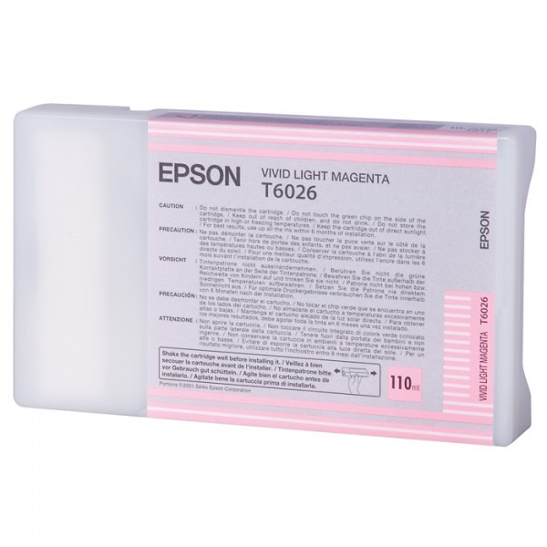 Epson T6026 cartouche d'encre magenta clair intense (d'origine) C13T602600 026028 - 1