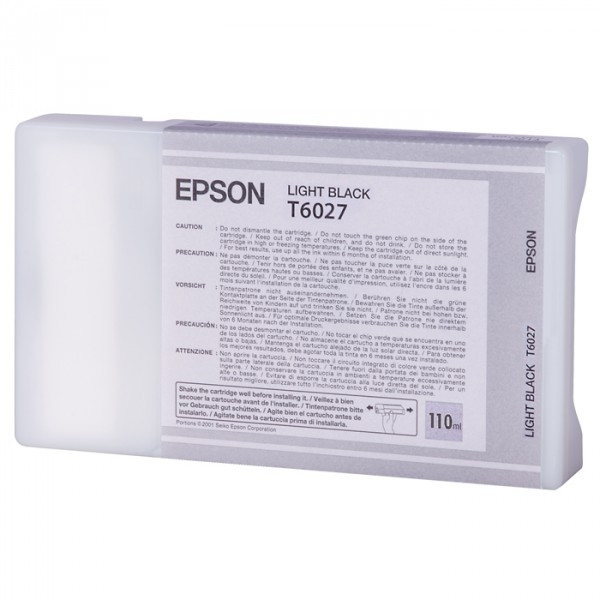 Epson T6027 cartouche d'encre noir clair (d'origine) C13T602700 026030 - 1