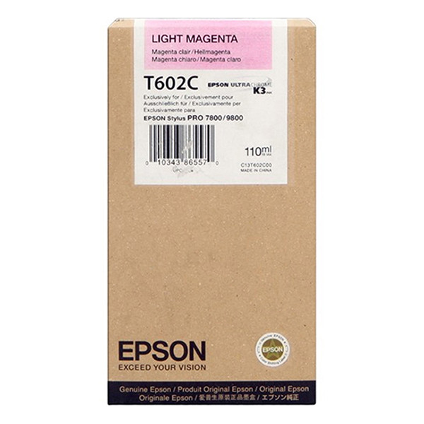Epson T602C d'encre magenta clair (d'origine) C13T602C00 026116 - 1