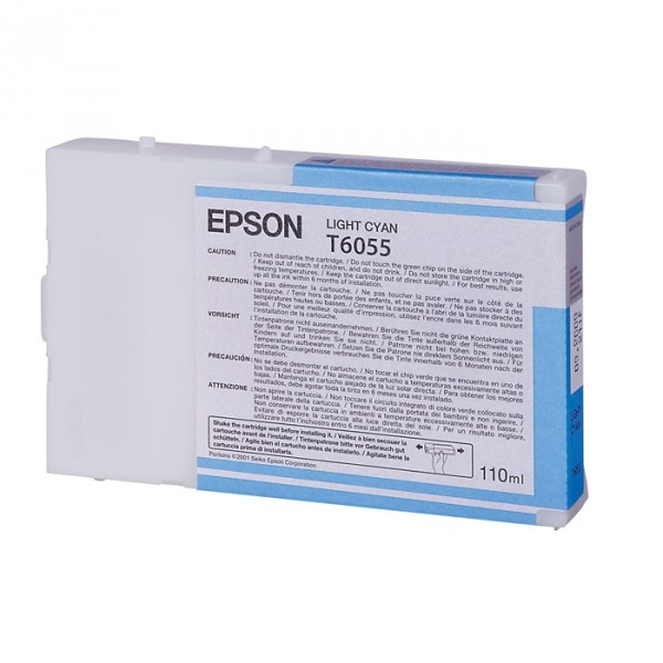Epson T6055 cartouche d'encre cyan clair (d'origine) C13T605500 026058 - 1