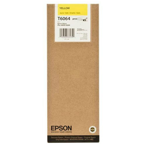 Epson T6064 cartouche d'encre jaune haute capacité (d'origine) C13T606400 026072 - 1