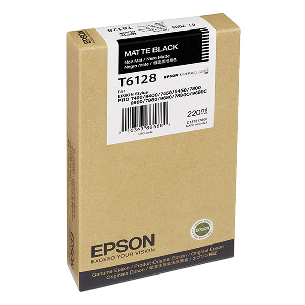 Epson T6128 cartouche d'encre haute capacité (d'origine) - noir mat C13T612800 026096 - 1