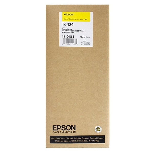 Epson T6424 cartouche d'encre jaune (d'origine) C13T642400 026344 - 1