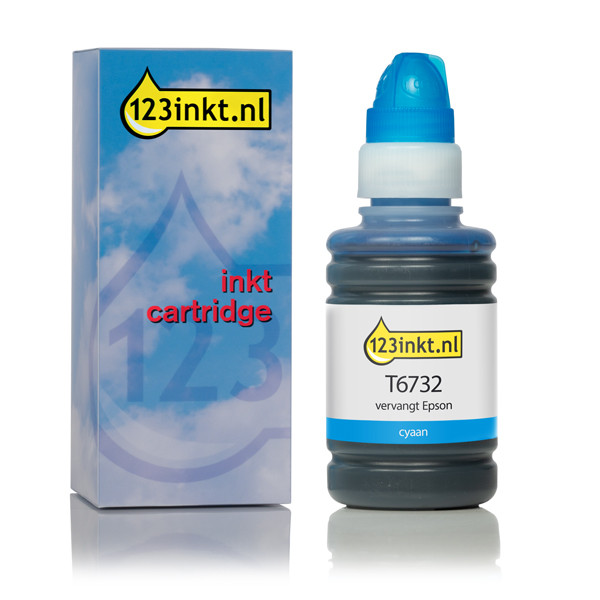 Epson T6732 cartouche d'encre cyan (marque 123encre) C13T67324AC 026819 - 1