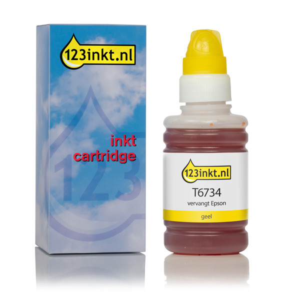 Epson T6734 cartouche d'encre jaune (marque 123encre) C13T67344AC 026823 - 1