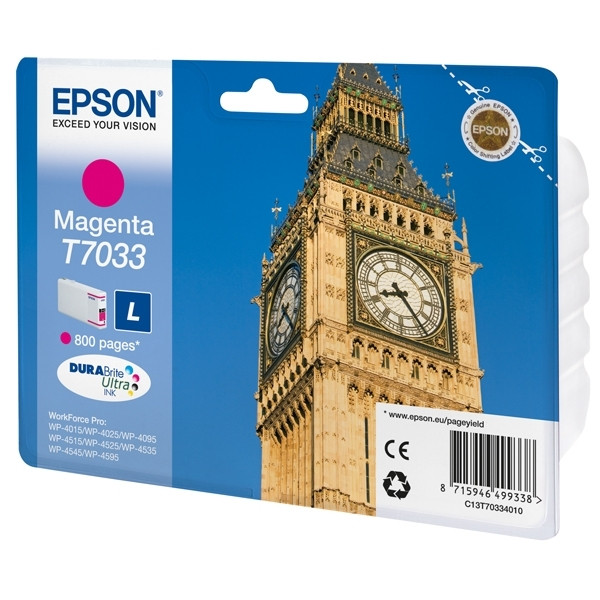 Epson T7033 cartouche d'encre magenta (d'origine) C13T70334010 902635 - 1