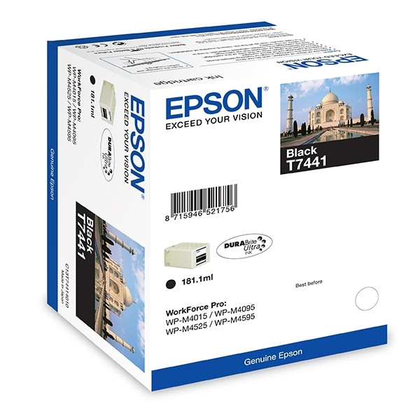 Epson T7441 cartouche d'encre noire haute capacité (d'origine) C13T74414010 026610 - 1