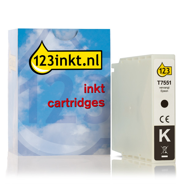 Epson T7551 cartouche d'encre noir haute capacité (marque 123encre) C13T755140C 026681 - 1