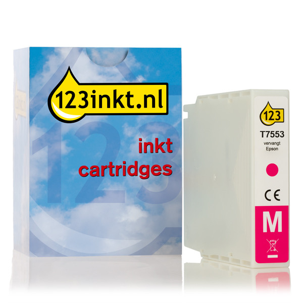 Epson T7553 cartouche d'encre magenta haute capacité (marque 123encre) C13T755340C 026685 - 1