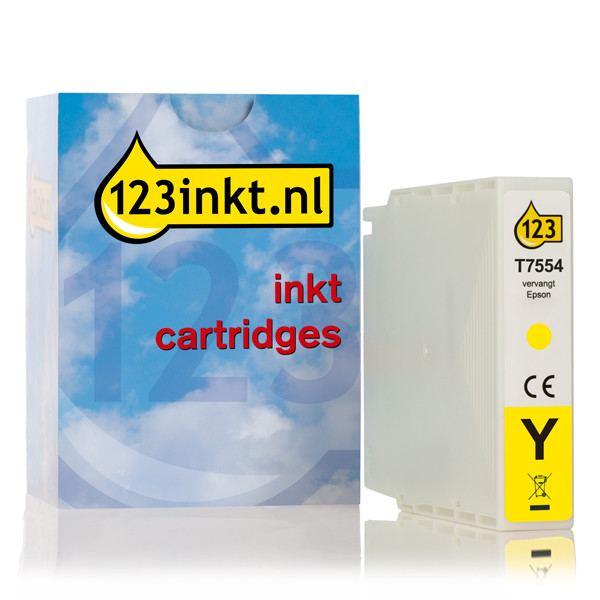 Epson T7554 cartouche d'encre jaune haute capacité (marque 123encre) C13T755440C 026687 - 1